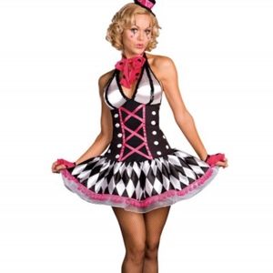 Dreamgirl Harlequin Clown Costume Dress